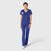 Boundless Women's 2-Pocket V-Neck Scrub Top Galaxy Blue full scrub set