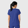 Boundless Women's 2-Pocket V-Neck Scrub Top Galaxy Blue back view