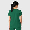Boundless Women's 2-Pocket V-Neck Scrub Top Hunter back view