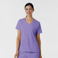 Boundless Women's 2-Pocket V-Neck Scrub Top - Iris Purple