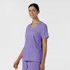 Boundless Women's 2-Pocket V-Neck Scrub Top Iris Purple side view