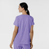 Boundless Women's 2-Pocket V-Neck Scrub Top Iris Purple back view