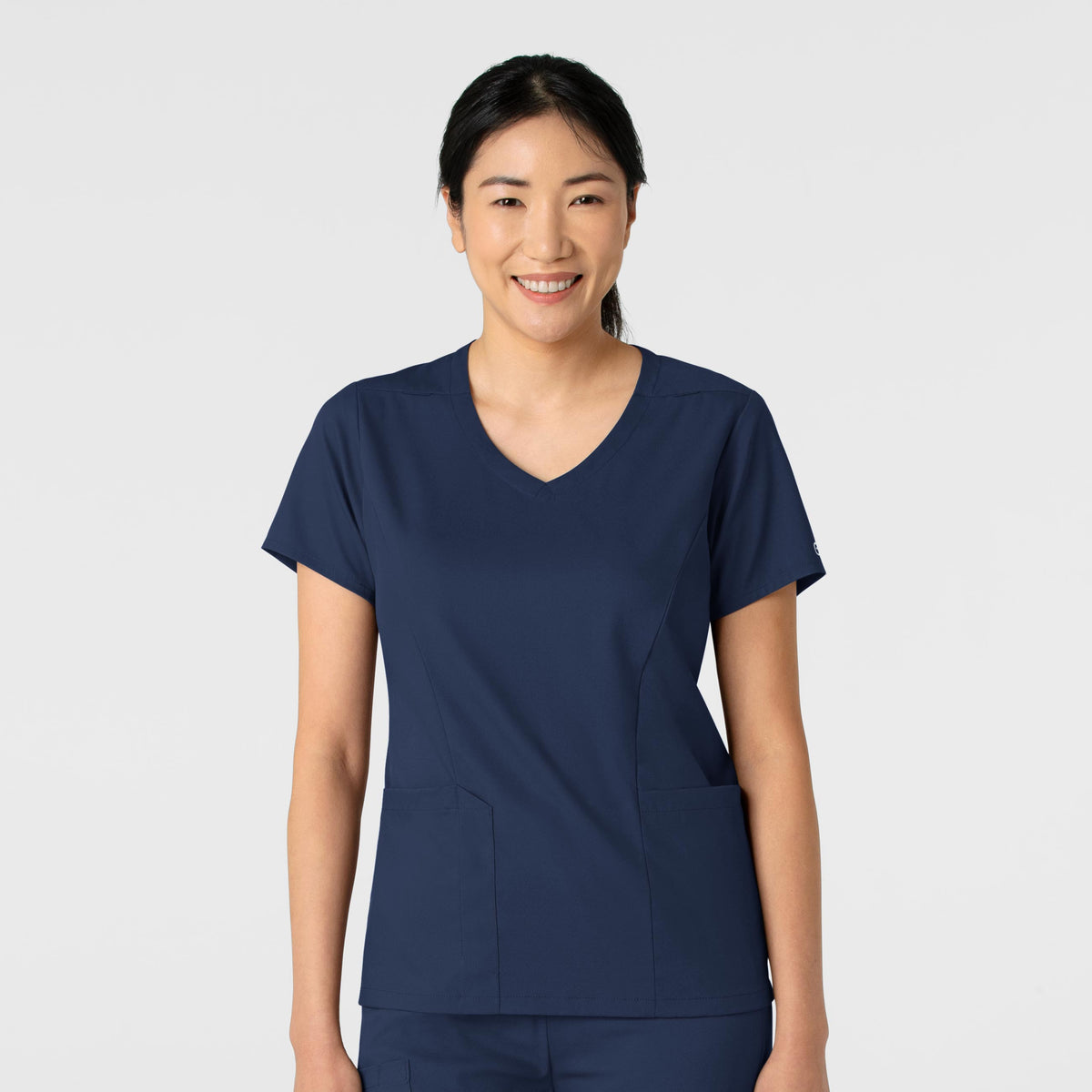 Boundless Women's 2-Pocket V-Neck Scrub Top - Navy