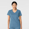 Boundless Women's 2-Pocket V-Neck Scrub Top Pacific Blue