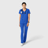 Boundless Women's 2-Pocket V-Neck Scrub Top Royal full scrub set