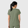 Boundless Women's 2-Pocket V-Neck Scrub Top Sage back view