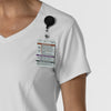 Boundless Women's 2-Pocket V-Neck Scrub Top White side detail 1