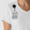 Boundless Women's 2-Pocket V-Neck Scrub Top White side detail 2