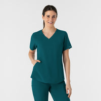 RENEW Women's V-Neck Scrub Top Caribbean