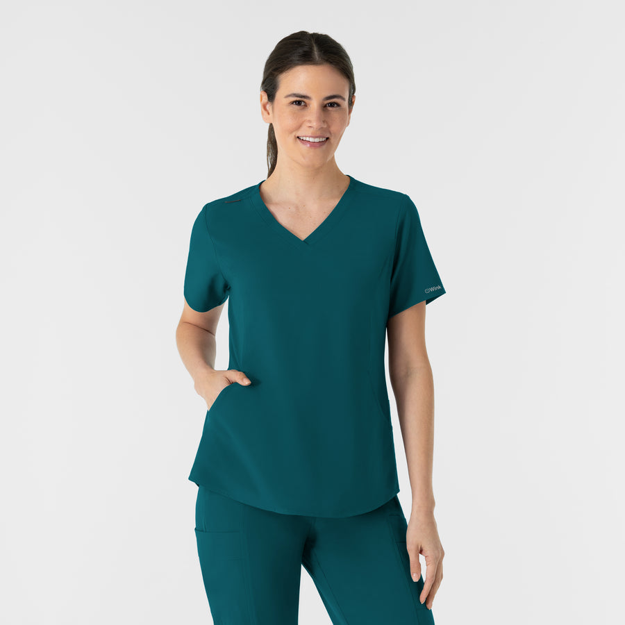 RENEW Women's V-Neck Scrub Top Caribbean