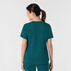 RENEW Women's V-Neck Scrub Top Caribbean back view