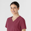 RENEW Women's V-Neck Scrub Top - Carnation