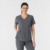 RENEW Women's V-Neck Scrub Top Pewter