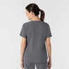 RENEW Women's V-Neck Scrub Top Pewter back view