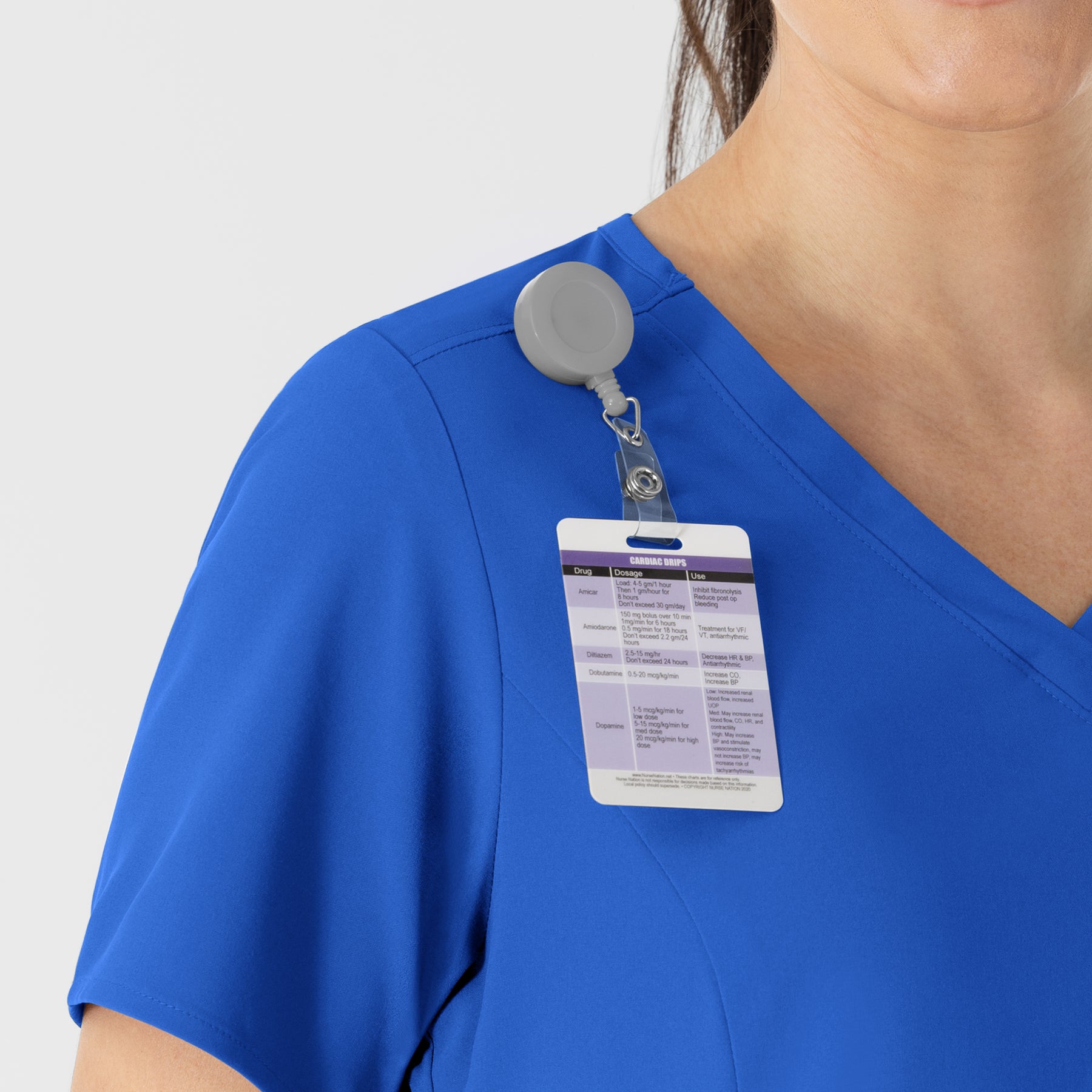 RENEW Women's V-Neck Scrub Top Royal back detail
