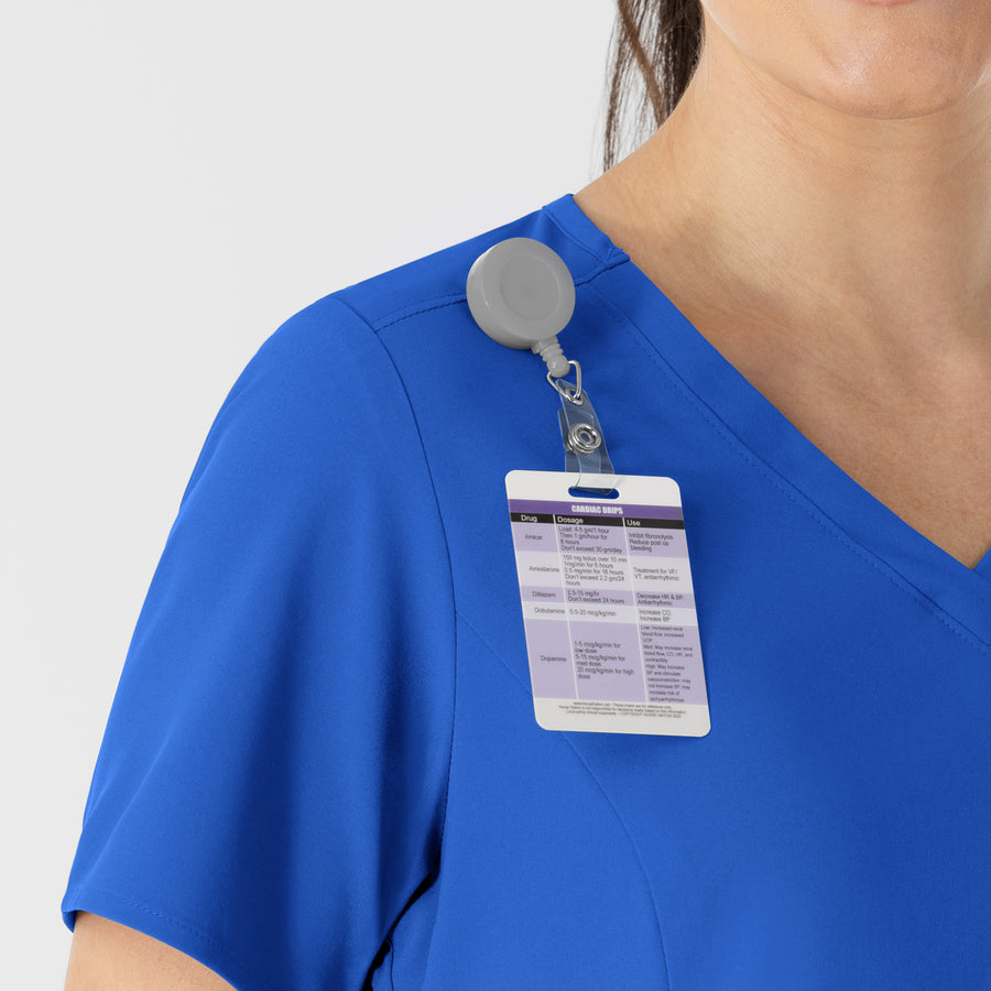 RENEW Women's V-Neck Scrub Top Royal back detail