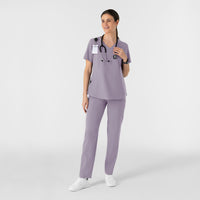 RENEW Women's V-Neck Scrub Top Wisteria full scrub set