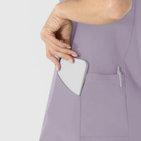 RENEW Women's V-Neck Scrub Top Wisteria front detail