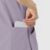 RENEW Women's V-Neck Scrub Top Wisteria side detail 1