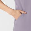 RENEW Women's V-Neck Scrub Top Wisteria hemline detail