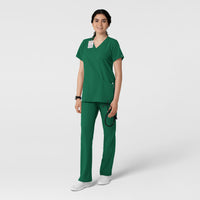 W123 Women's Classic V-Neck Scrub Top - Hunter