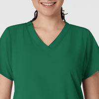 W123 Women's Classic V-Neck Scrub Top - Hunter