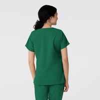 W123 Women's Classic V-Neck Scrub Top - Hunter