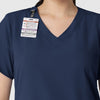 W123 Women's Classic V-Neck Scrub Top - Navy