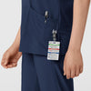 W123 Women's Classic V-Neck Scrub Top - Navy