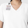 W123 Women's Classic V-Neck Scrub Top - White