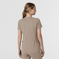 RENEW Knit Women's Flex-n-Reach V-Neck Raglan Scrub Top Haze back view