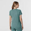 RENEW Knit Women's Flex-n-Reach V-Neck Raglan Scrub Top - Vintage Teal back