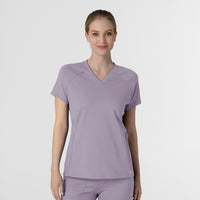 RENEW Knit Women's Flex-n-Reach V-Neck Raglan Scrub Top Wisteria