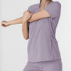 RENEW Knit Women's Flex-n-Reach V-Neck Raglan Scrub Top Wisteria back detail