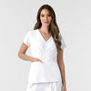 BLK Women's Popover Scrub Top White