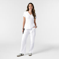 BLK Women's Popover Scrub Top White full scrub set