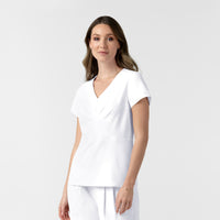 BLK Women's Popover Scrub Top White side view