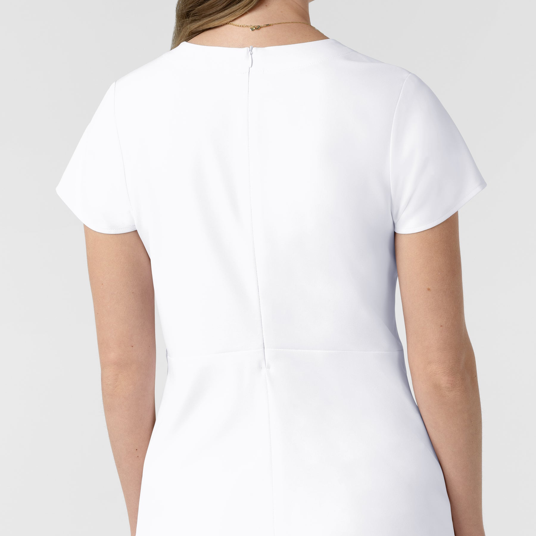 BLK Women's Popover Scrub Top White side detail 1
