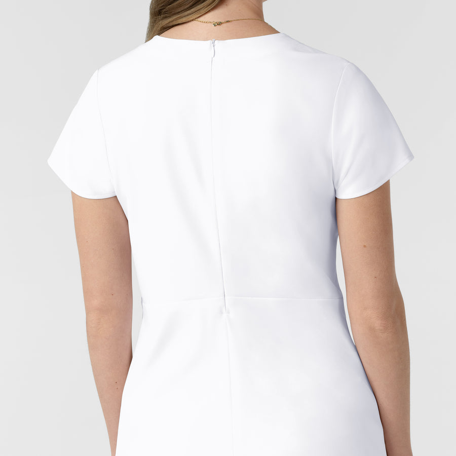 BLK Women's Popover Scrub Top White side detail 1
