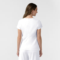 BLK Women's Popover Scrub Top White back view