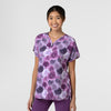 Women's Dolman Print Scrub Top - Grace Bouquet