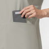 AURA Women's Allure V-Neck 2 Pocket Scrub Top - Cool Gray
