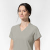 AURA Women's Allure V-Neck 2 Pocket Scrub Top - Cool Gray