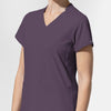 AURA Women's Allure V-Neck 2 Pocket Scrub Top Dusk side detail 2