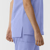 NURTUR Women's Drop Shoulder Tunic Scrub Top Ceil Blue back detail