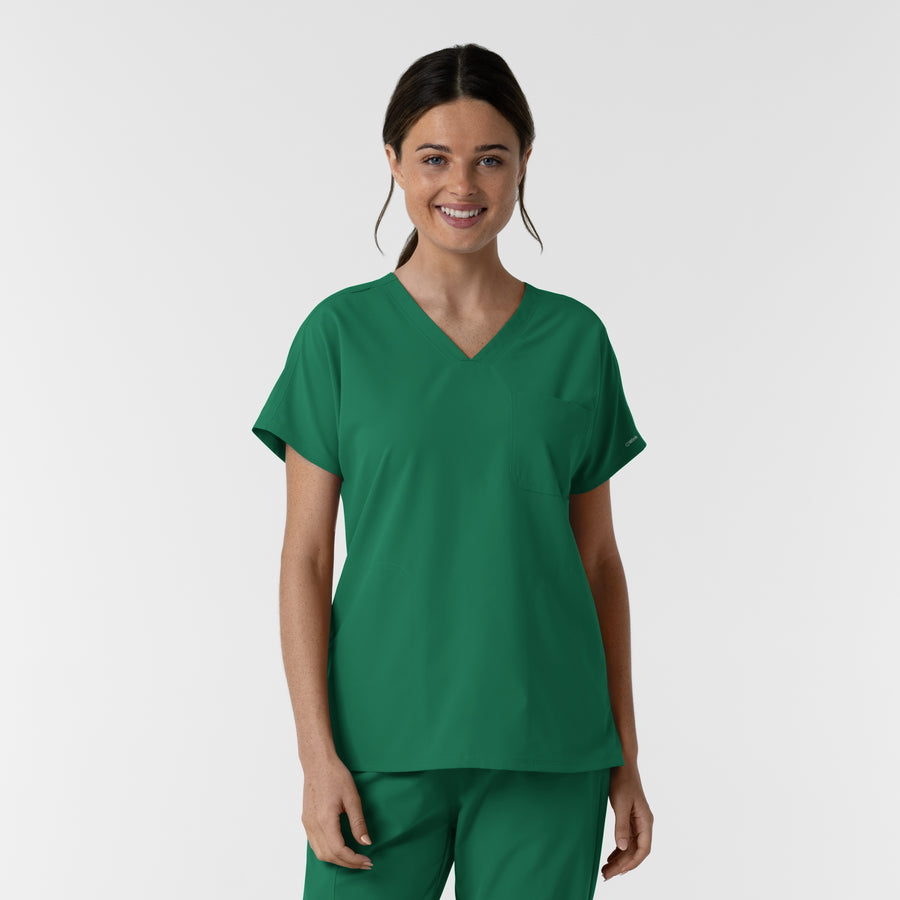 NURTUR Women's Drop Shoulder Tunic Scrub Top Hunter