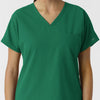 NURTUR Women's Drop Shoulder Tunic Scrub Top Hunter front detail