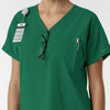 NURTUR Women's Drop Shoulder Tunic Scrub Top Hunter side detail 1