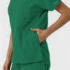 NURTUR Women's Drop Shoulder Tunic Scrub Top Hunter hemline detail