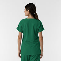 NURTUR Women's Drop Shoulder Tunic Scrub Top Hunter back view